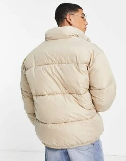 Topman Puffer Jacket In Stone For Men -Daily Wardrobe Shop 200231029 3