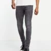 Topman Spray On Jeans In Washed Black For Men -Daily Wardrobe Shop 200573636 1 black