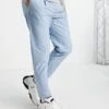 Topman Tapered Trousers With Elasticated Waist In Blue For Men Light Blue -Daily Wardrobe Shop 200988688 1 lightblue