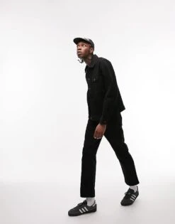 Topman Classic Fit Denim Western Jacket In Black For Men -Daily Wardrobe Shop 202166534 4