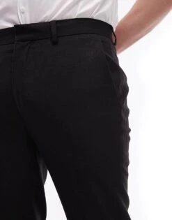Topman Skinny Textured Suit Trousers In Black For Men 12 Topman Skinny Textured Suit Trousers In Black For Men -Daily Wardrobe Shop 203374309 5