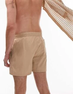 Topman Swim Shorts In Stone For Men -Daily Wardrobe Shop 203767891 3