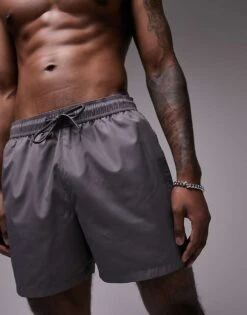 Topman Swim Shorts In Grey For Men -Daily Wardrobe Shop 203767955 1 grey 1