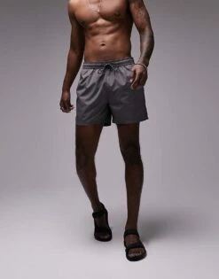 Topman Swim Shorts In Grey For Men -Daily Wardrobe Shop 203767955 4