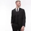 Topman Skinny Textured Suit Jacket In Black For Men -Daily Wardrobe Shop 203868727 1 black