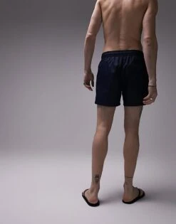 Topman Swim Shorts In Navy For Men -Daily Wardrobe Shop 204133496 4