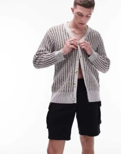 Topman Jersey Cargo Short In Black For Men