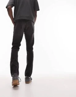 Topman Skinny Jeans In Washed Black For Men -Daily Wardrobe Shop 204409491 3
