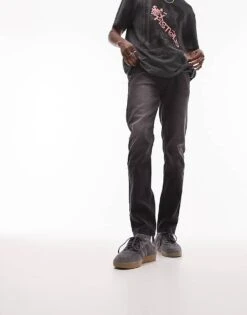 Topman Skinny Jeans In Washed Black For Men -Daily Wardrobe Shop 204409491 4