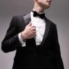 Topman Slim Tuxedo Suit Jacket In Black For Men