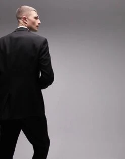 Topman Slim Tuxedo Suit Jacket In Black For Men -Daily Wardrobe Shop 204418179 4