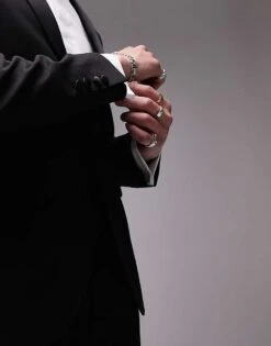 Topman Slim Tuxedo Suit Jacket In Black For Men -Daily Wardrobe Shop 204418179 5