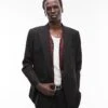 Topman Slim Warm Handle Wrap Suit Jacket In Black For Men -Daily Wardrobe Shop 204818752 1 black