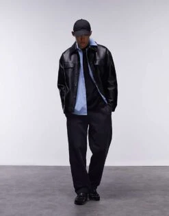 Topman Straight Leg Jogger In Washed Black For Men