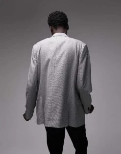 Topman Blazer Modern Fit In Black And White For Men -Daily Wardrobe Shop 205186428 5