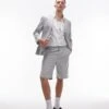 Topman Linen Blend Short In Grey For Men Light Grey -Daily Wardrobe Shop 205400366 1 lightgrey