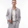 Topman Slim Linen Blend Suit Jacket In Grey For Men Light Grey -Daily Wardrobe Shop 205400414 1 lightgrey