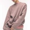 Topman Acid Wash Relaxed Fit Jumper In Mauve For Men -Daily Wardrobe Shop 205442600 1 mauve