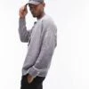 Topman Round Collar Cardigan In Grey For Men -Daily Wardrobe Shop 205442617 1 grey