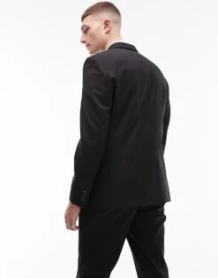 Topman Wool Mix Blazer In Black For Men -Daily Wardrobe Shop 205454001 4