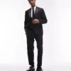 Topman Slim Tuxedo Suit In Black