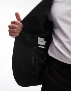 Topman Skinny Tux Suit Jacket In Black For Men -Daily Wardrobe Shop 205494546 3
