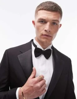Topman Skinny Tux Suit Jacket In Black For Men -Daily Wardrobe Shop 205494546 4