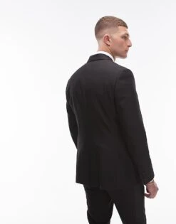 Topman Skinny Tux Suit Jacket In Black For Men -Daily Wardrobe Shop 205494546 5