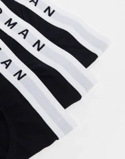 Topman 3 Pack Briefs In Black With White Waistbands For Men Multi -Daily Wardrobe Shop 205580333 4