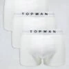 Topman 3 Pack Trunks In White With White Waistbands For Men Multi -Daily Wardrobe Shop 205580446 1 multi