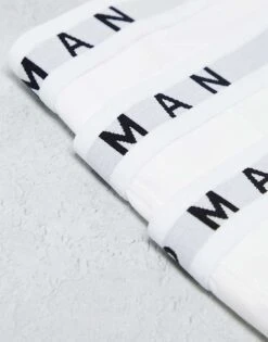 Topman 3 Pack Trunks In White With White Waistbands For Men Multi -Daily Wardrobe Shop 205580446 3