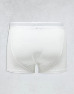 Topman 3 Pack Trunks In White With White Waistbands For Men Multi -Daily Wardrobe Shop 205580446 4