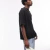 Topman Extreme Oversized Fit T-shirt In Black For Men -Daily Wardrobe Shop 205600005 1 black