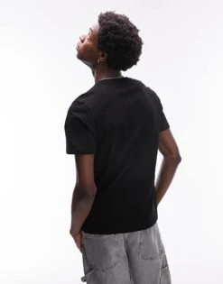 Topman 3 Pack Regular T-shirt In Black For Men -Daily Wardrobe Shop 205619060 4