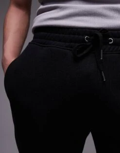 Topman Classic Fit Jersey Short With Raw Hem In Black For Men -Daily Wardrobe Shop 205658238 3