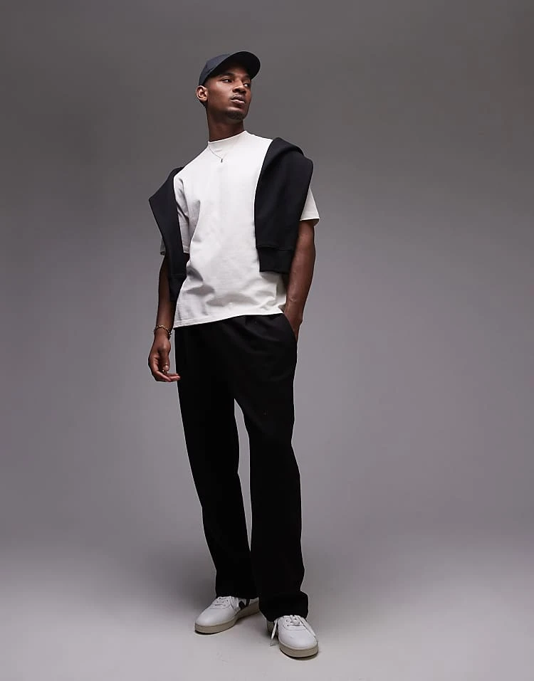 Topman Oversized Fit T-shirt In Ecru For Men 4 Topman Oversized Fit T-shirt In Ecru For Men - Image 2