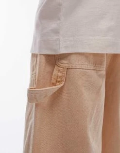 Topman Carpenter Shorts In Yellow For Men -Daily Wardrobe Shop 205682390 5