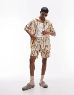 Topman Co-ord Relaxed Jacquard Shorts For Men Multi -Daily Wardrobe Shop 205694393 1 multi 1