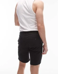 Topman 2 Pack Slim Chino Shorts In Grey And Black For Men -Daily Wardrobe Shop 205695327 4