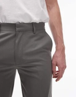 Topman Flare Trouser In Sage For Men -Daily Wardrobe Shop 205799137 4