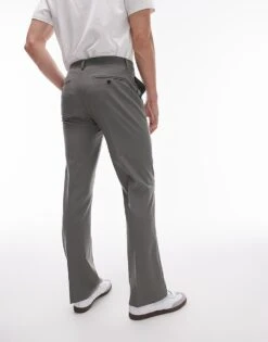 Topman Flare Trouser In Sage For Men -Daily Wardrobe Shop 205799137 5