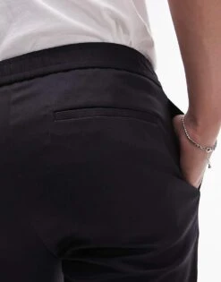 Topman Elasticated Waist Jogger Trouser In Navy For Men -Daily Wardrobe Shop 205799210 3