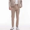Topman Taper Trousers In Stone For Men