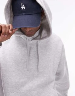 Topman Oversized Hoodie In Light Grey Marl For Men -Daily Wardrobe Shop 205806937 1 grey 1