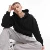 Topman Oversized Hoodie In Black For Men -Daily Wardrobe Shop 205806945 1 black