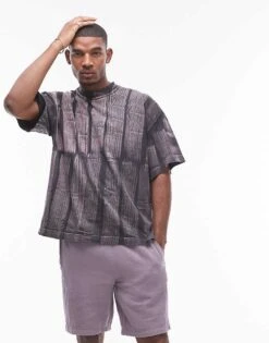 Topman Oversized Fit T-shirt With Heavy Wash In Black For Men