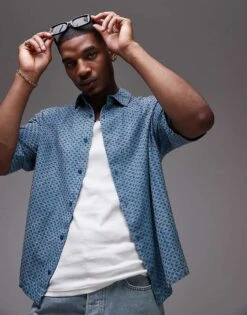 Topman Embroidered Co-ord In Blue -Daily Wardrobe Shop 205852141 1 blue 1