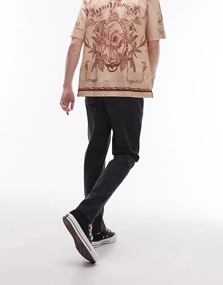 Topman Taper Jeans In Washed Black For Men 5 Topman Taper Jeans In Washed Black For Men - Image 3