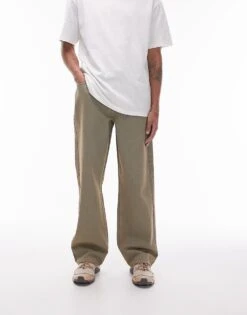 Topman Wide Leg Jeans In Heavy Rust Tint Wash For Men Blue