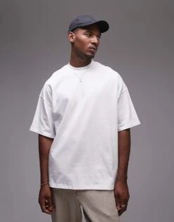 Topman Extreme Oversized Fit T-shirt In White For Men -Daily Wardrobe Shop 205921097 4
